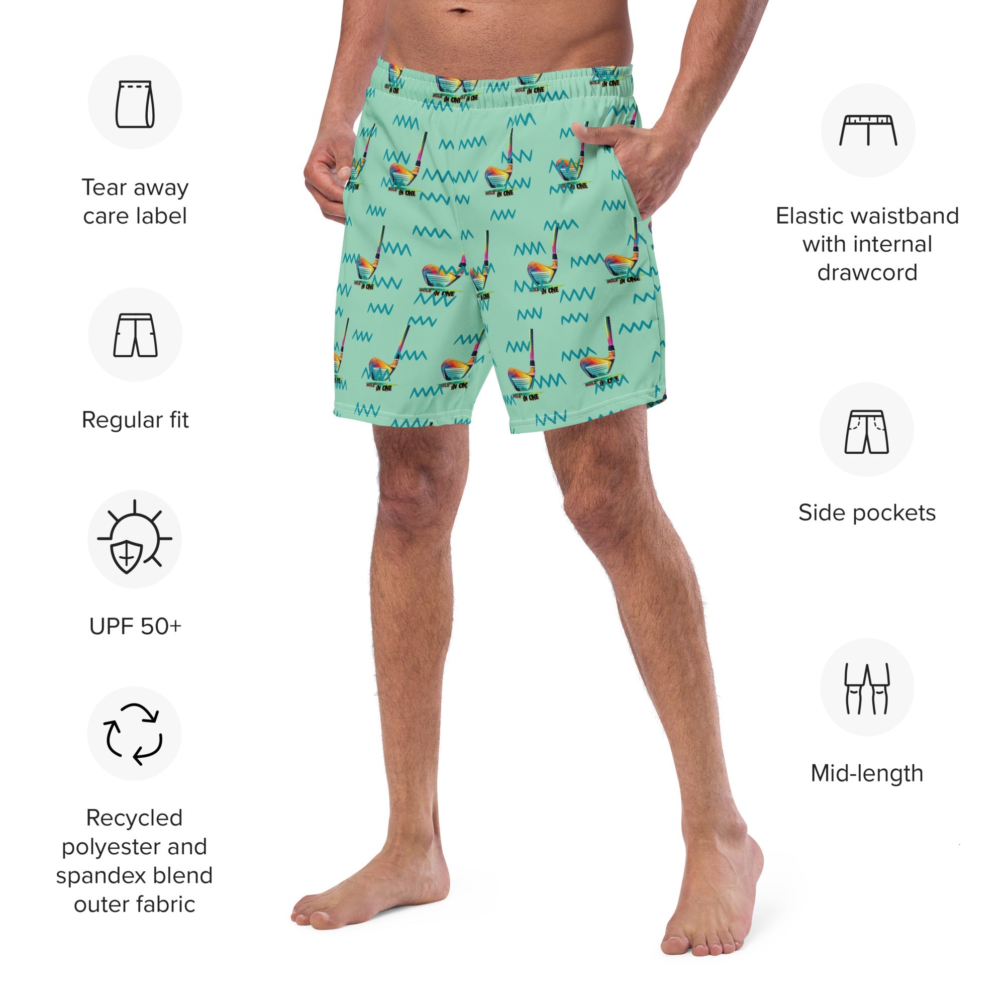 Hole in One - Recycled Swim Trunks ♻️ - Incredible Men Apparel