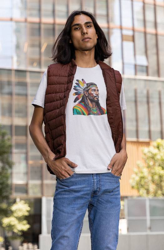 The Native American Profile - Eco Tee 🌿 - Incredible Men Apparel