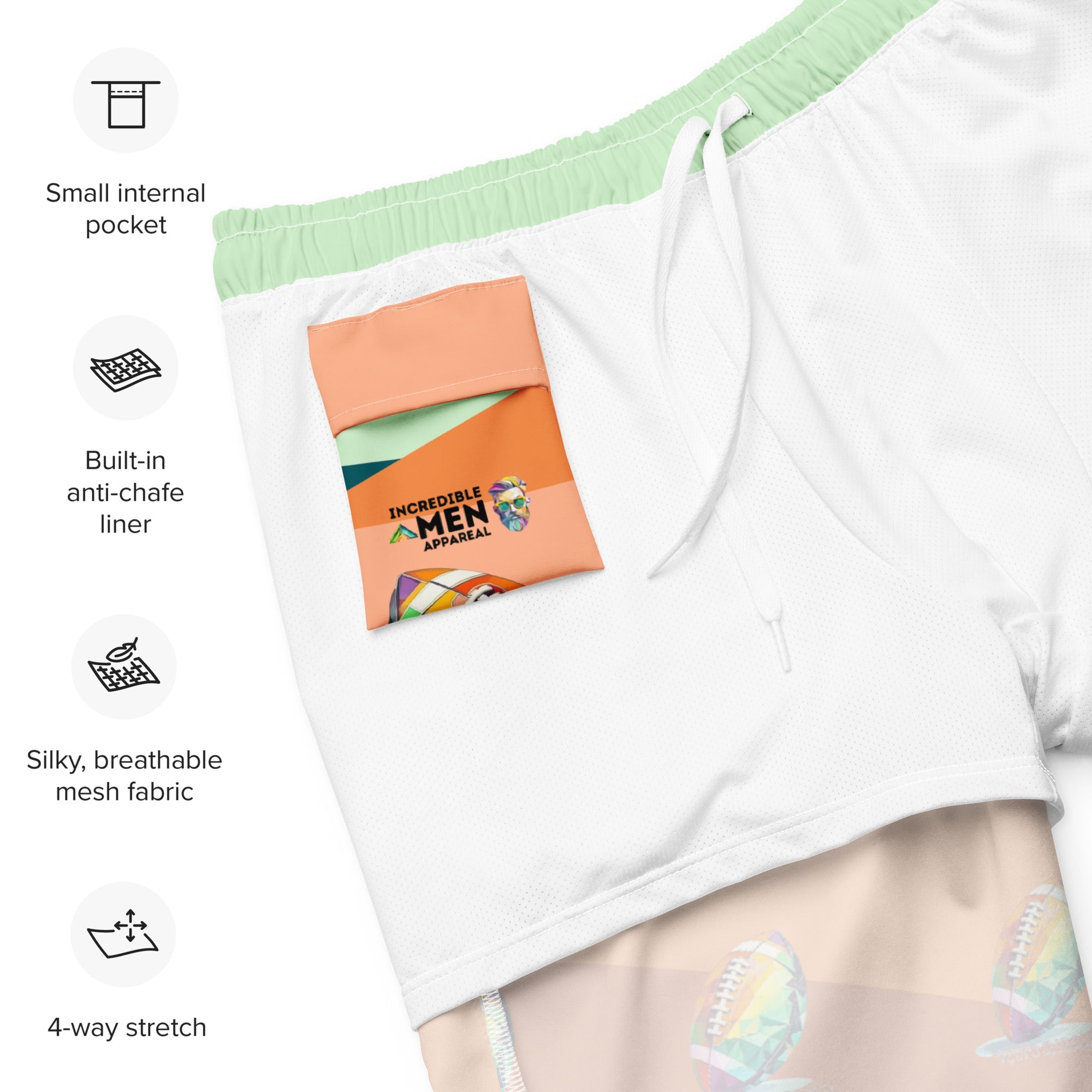 Touchdown - Recycled Swim Trunks ♻️ - Incredible Men Apparel