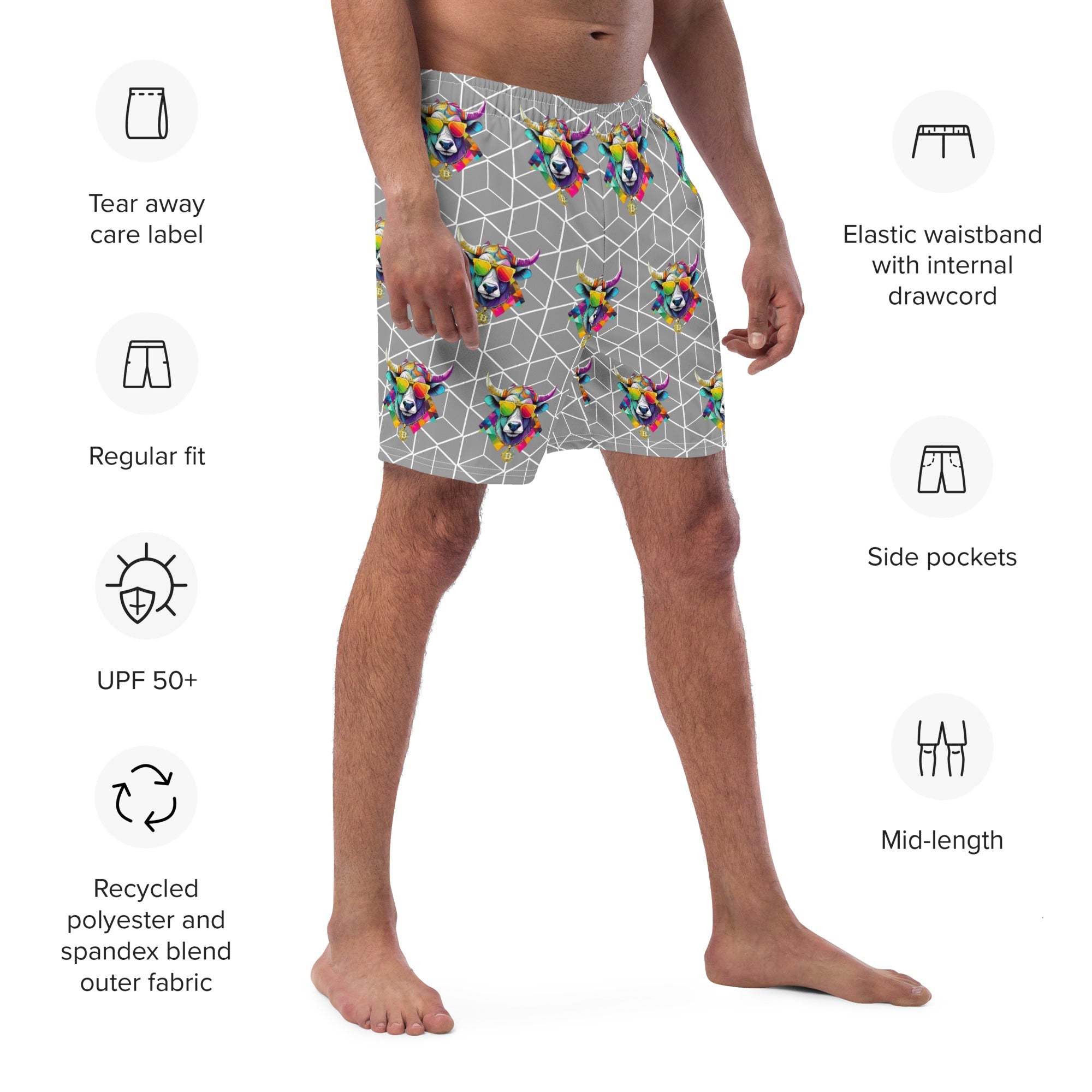 Bull Run - Recycled Swim Trunks ♻️ - Incredible Men Apparel